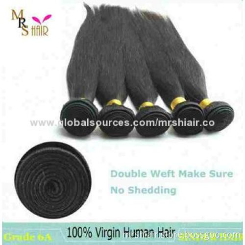 22" Human Hair Weave Extensions, Natural Black Peruvian Hair